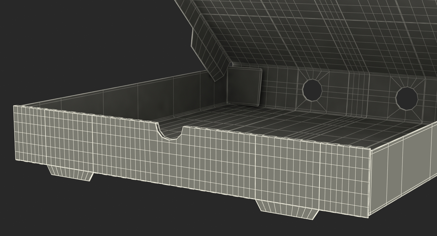 Paper Pizza Carton Box 3D