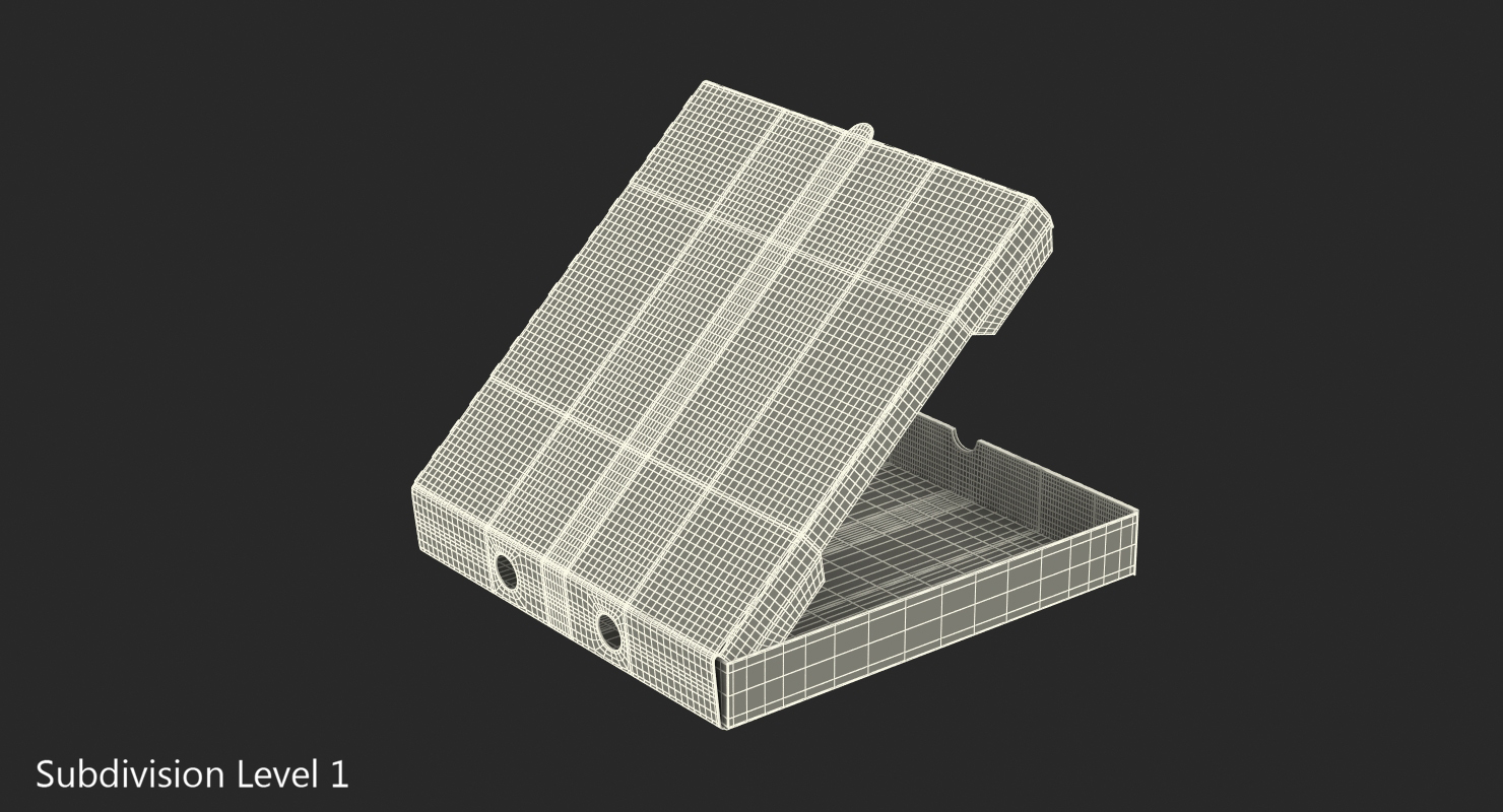 Paper Pizza Carton Box 3D