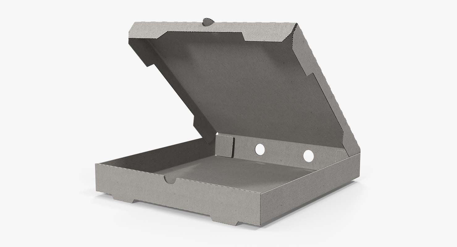 Paper Pizza Carton Box 3D