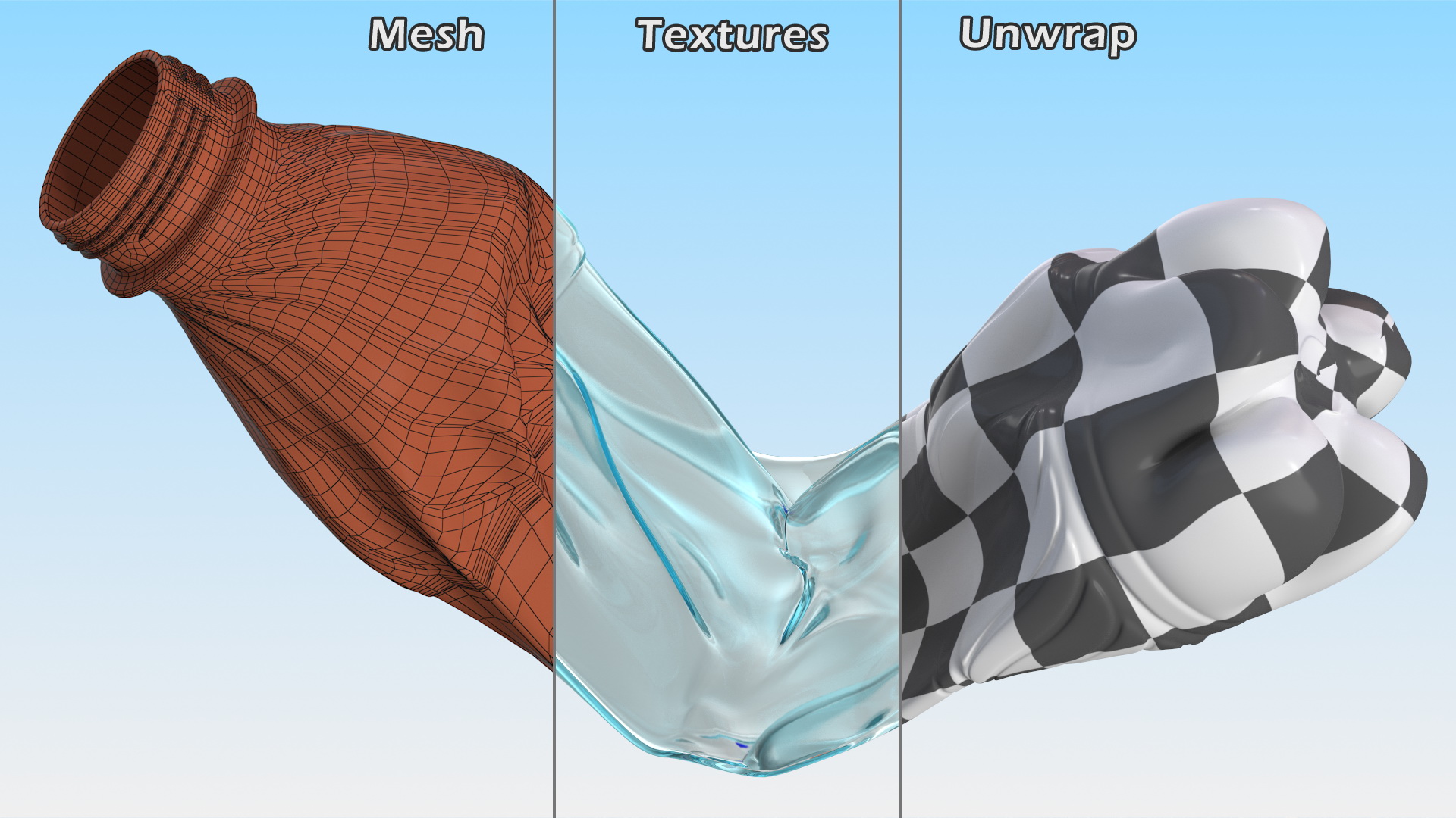 Crushed Plastic Bottle Bent 3D