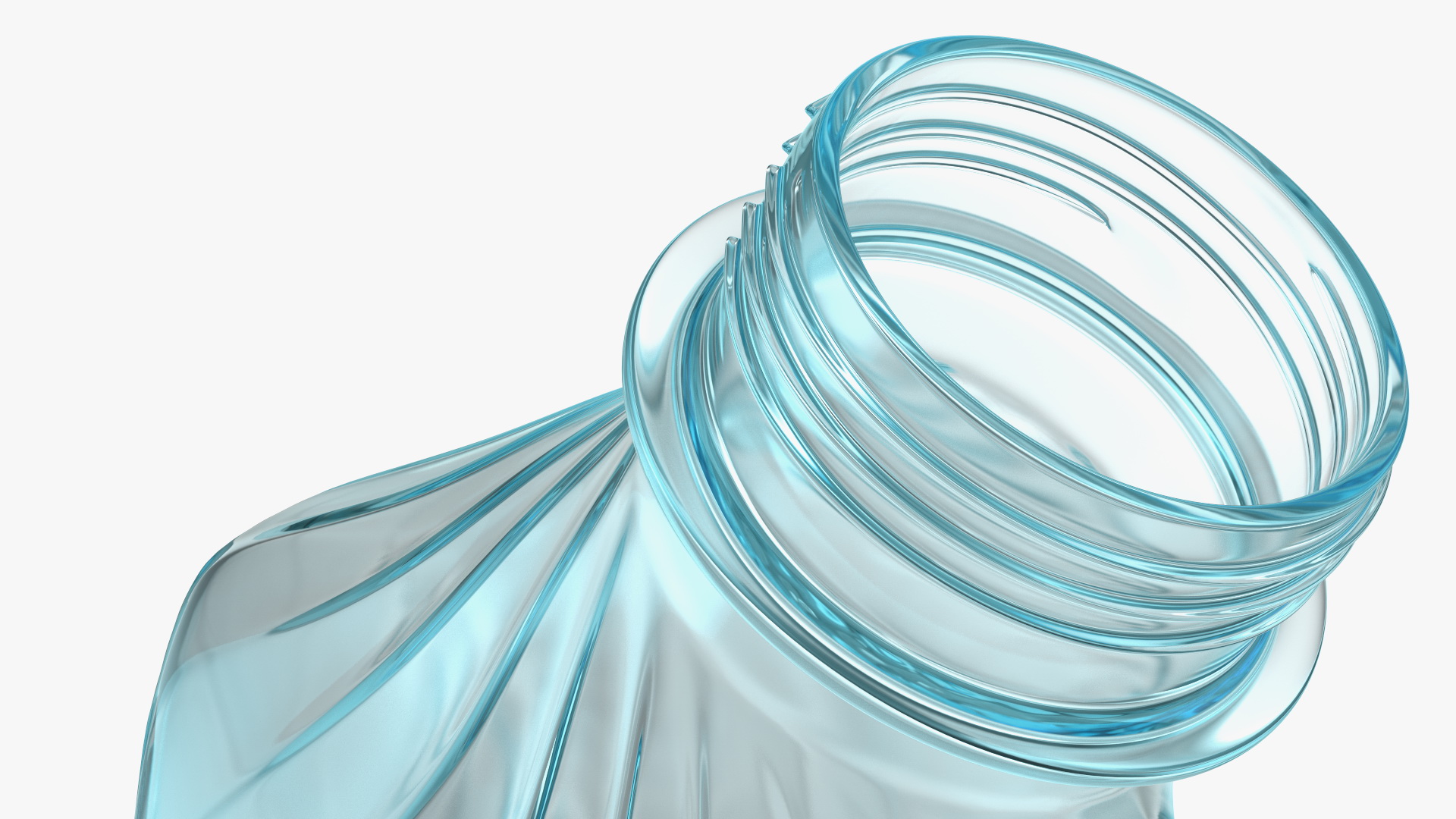 Crushed Plastic Bottle Bent 3D
