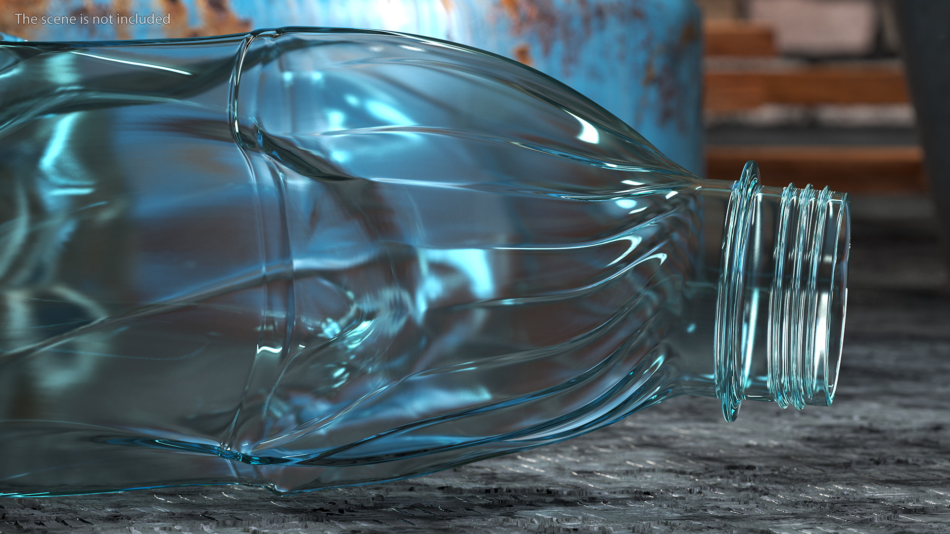 Crushed Plastic Bottle Bent 3D