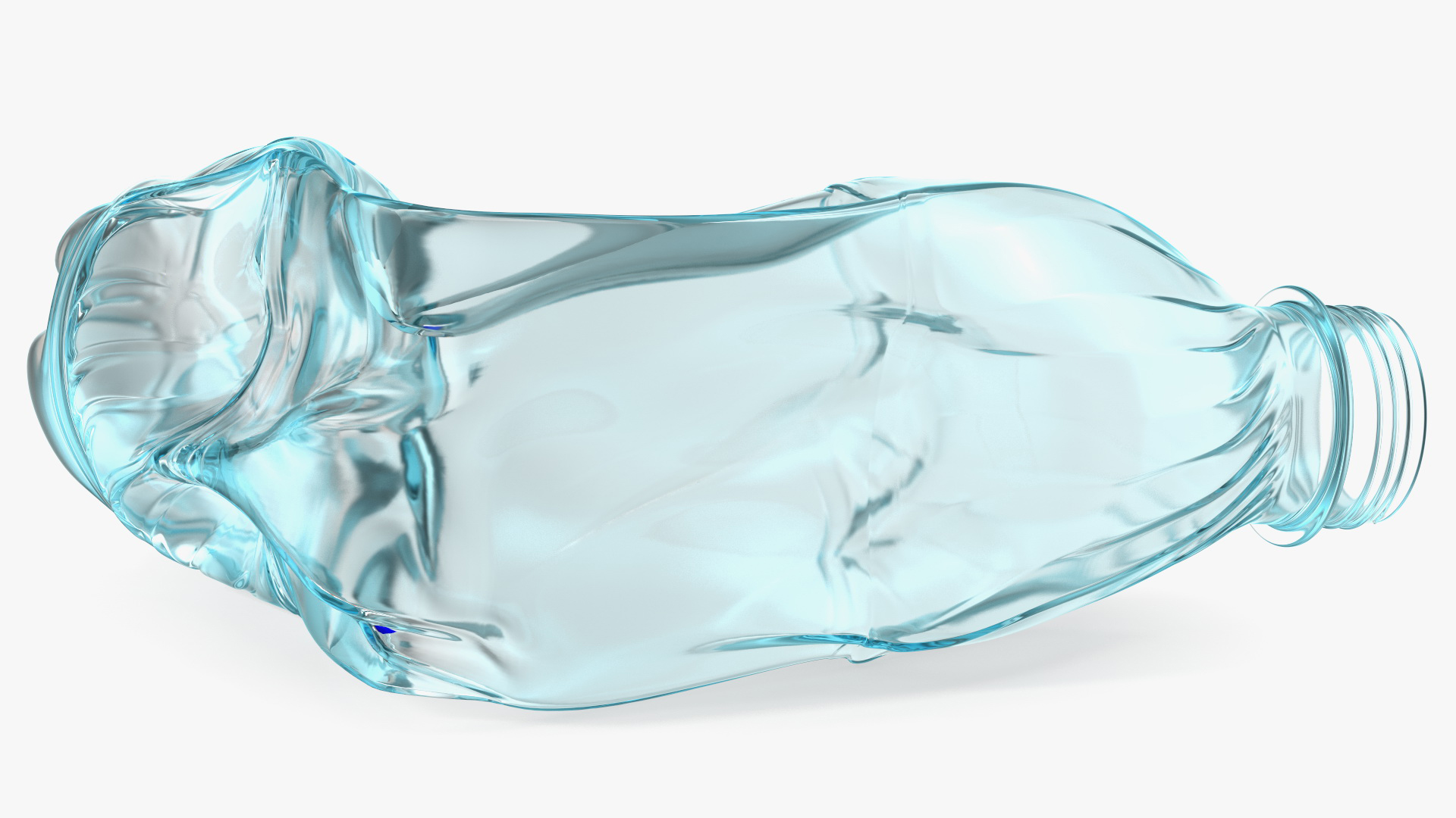 Crushed Plastic Bottle Bent 3D