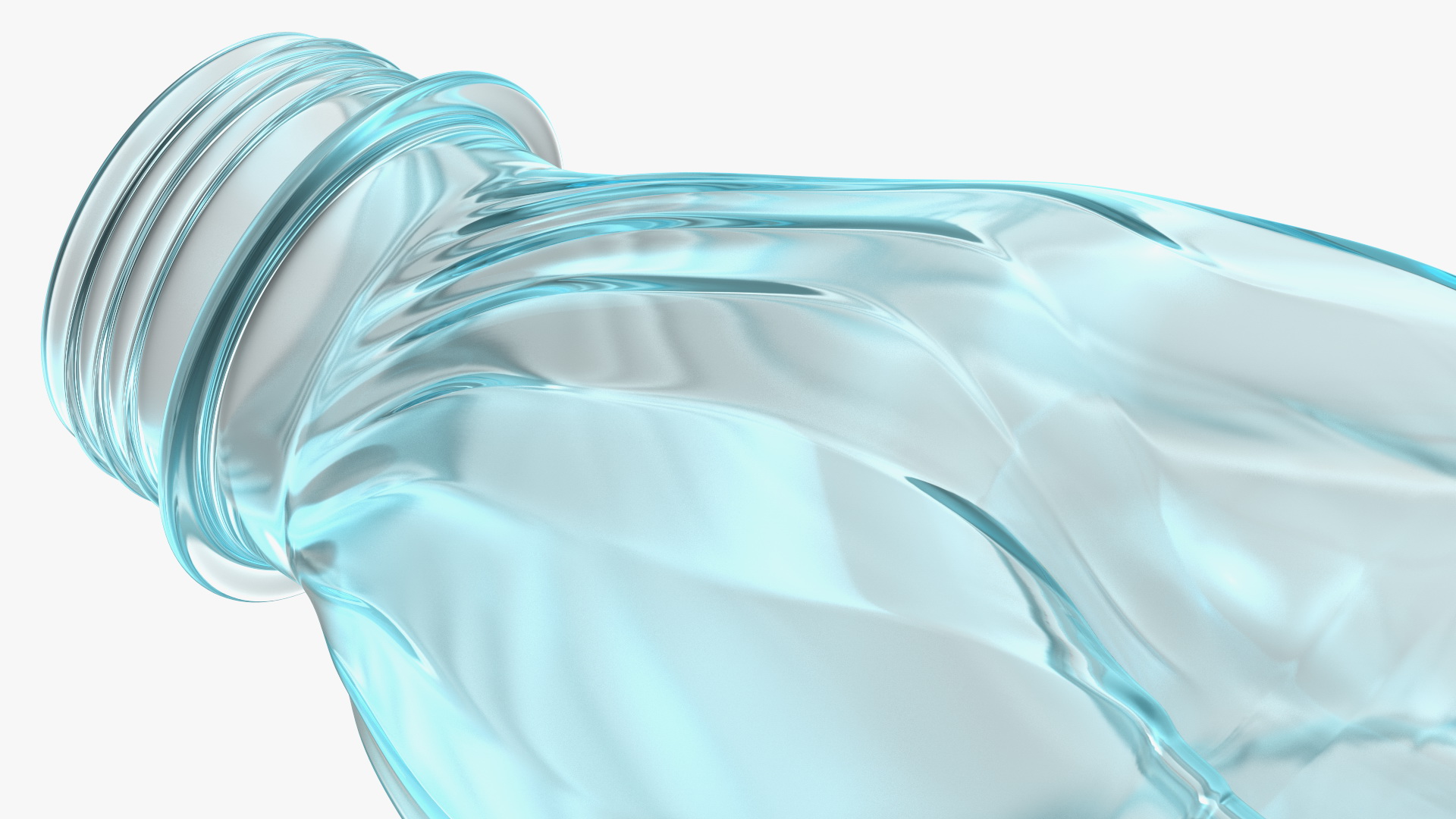 Crushed Plastic Bottle Bent 3D