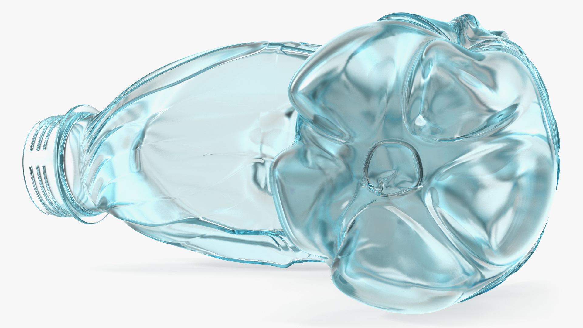Crushed Plastic Bottle Bent 3D