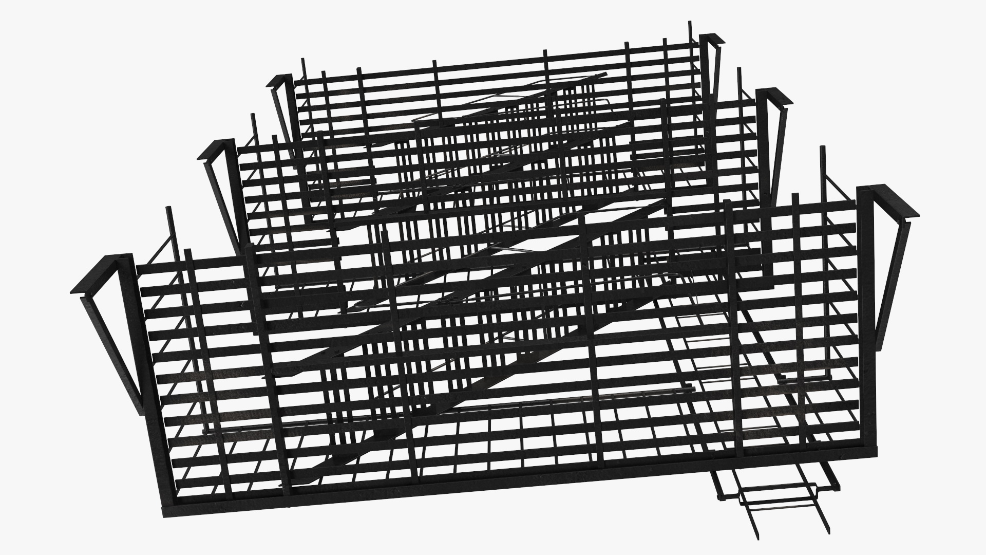 3D Fire Escape Staircase