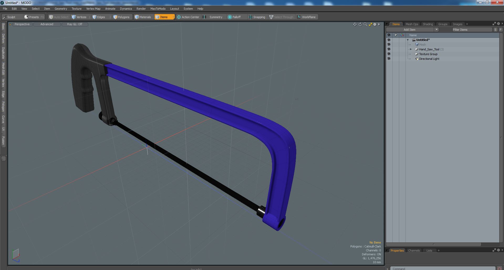 3D Hand Saw Tool model