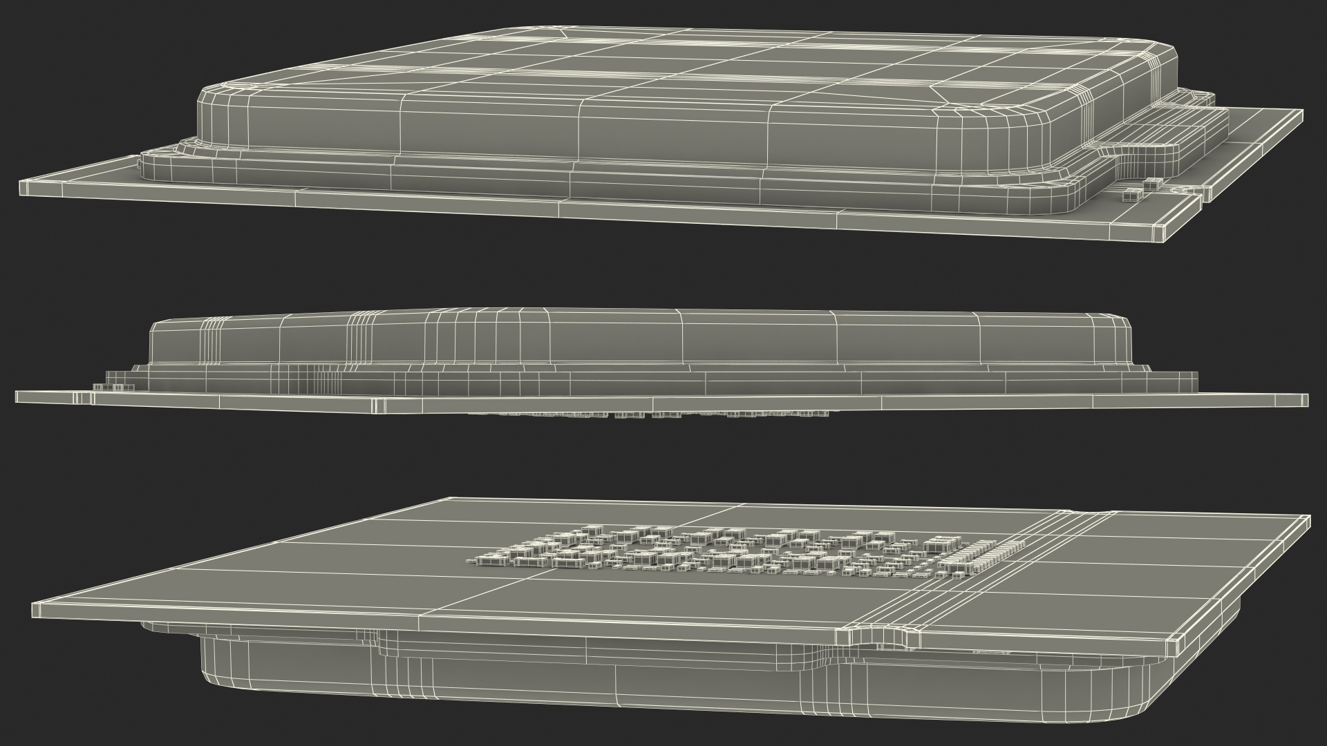 Land Grid Array CPU 3D model