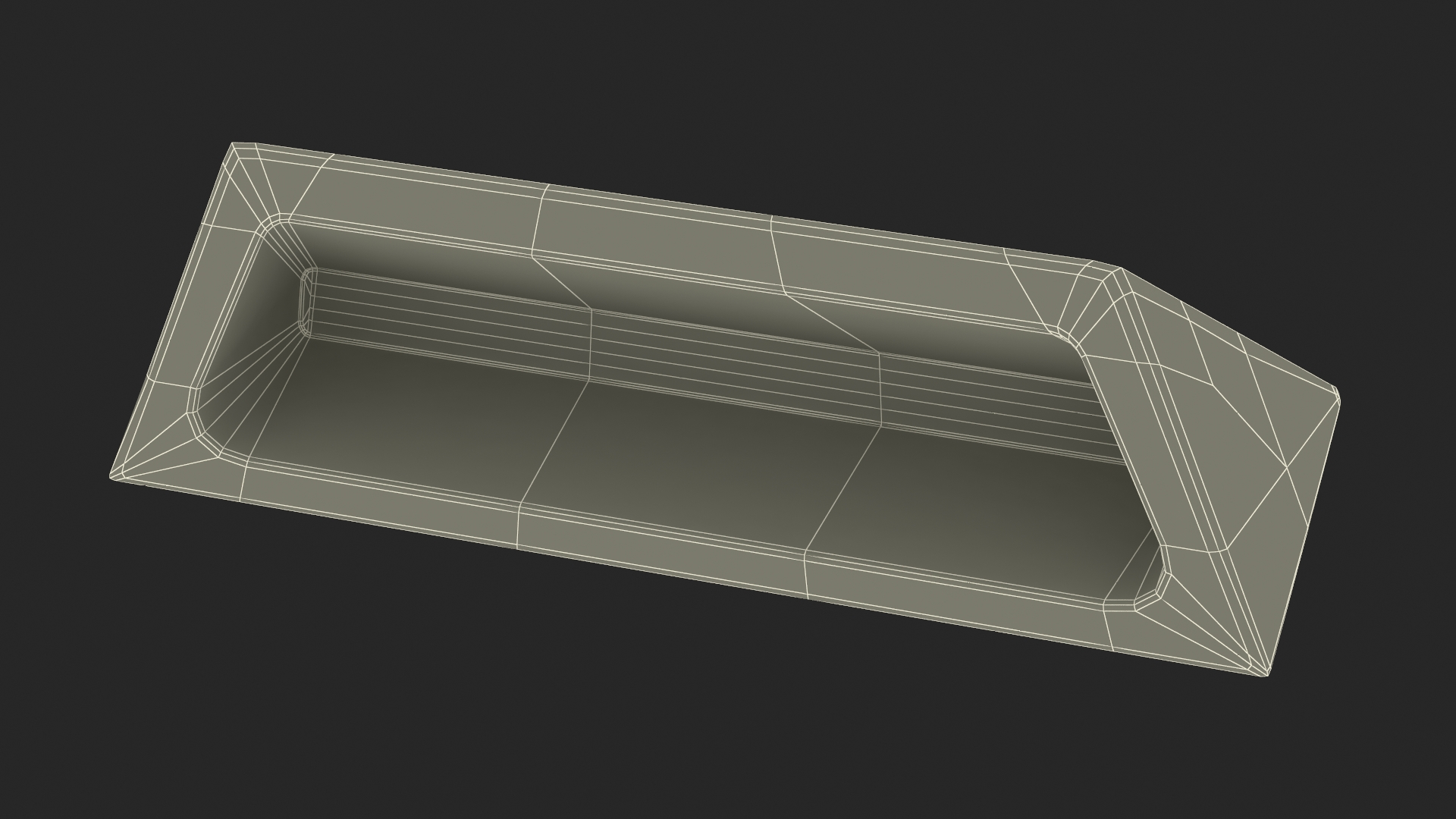 Kitchen Cabinet Handle Bin Pull Closed Black 3D model