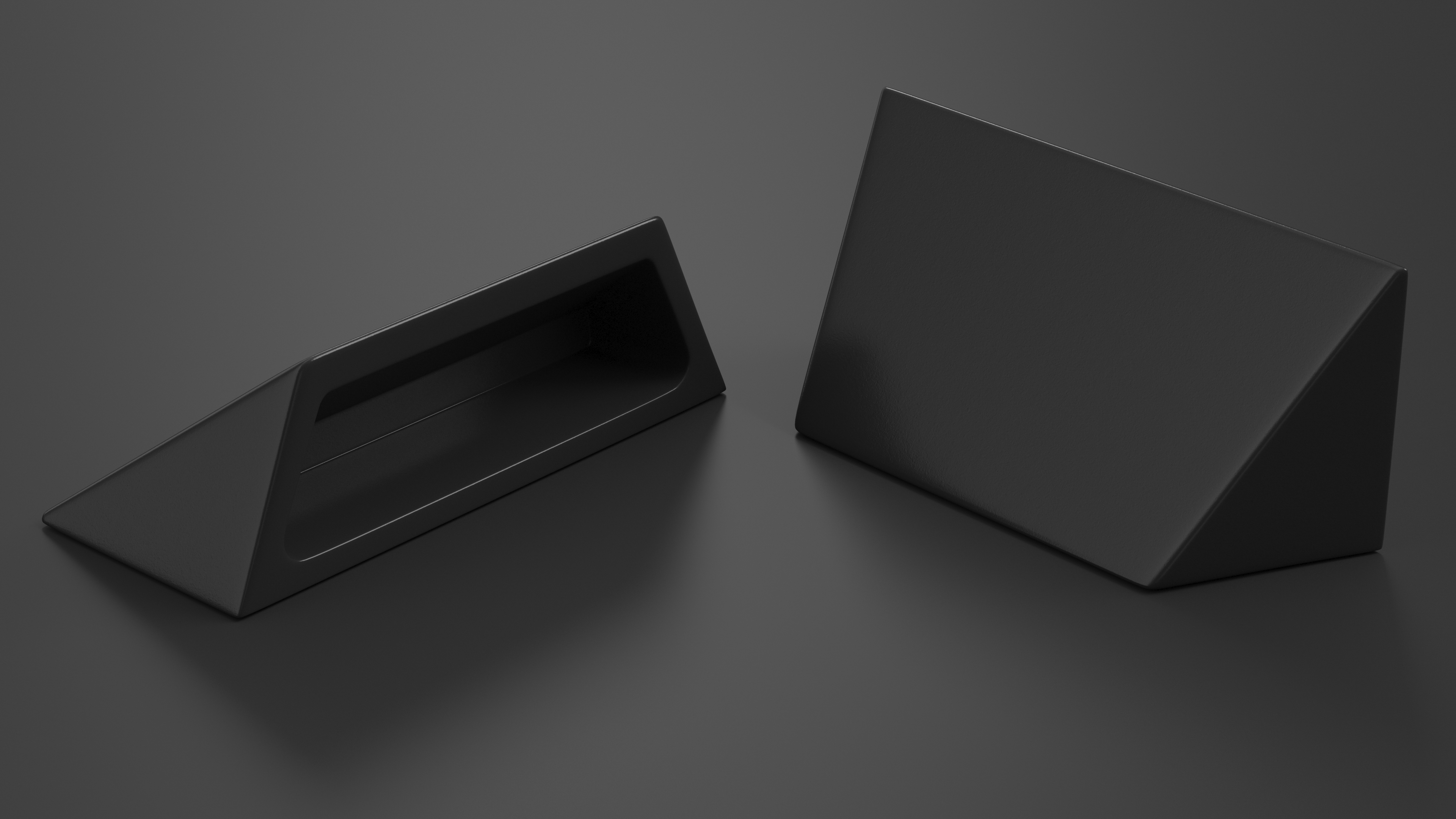 Kitchen Cabinet Handle Bin Pull Closed Black 3D model