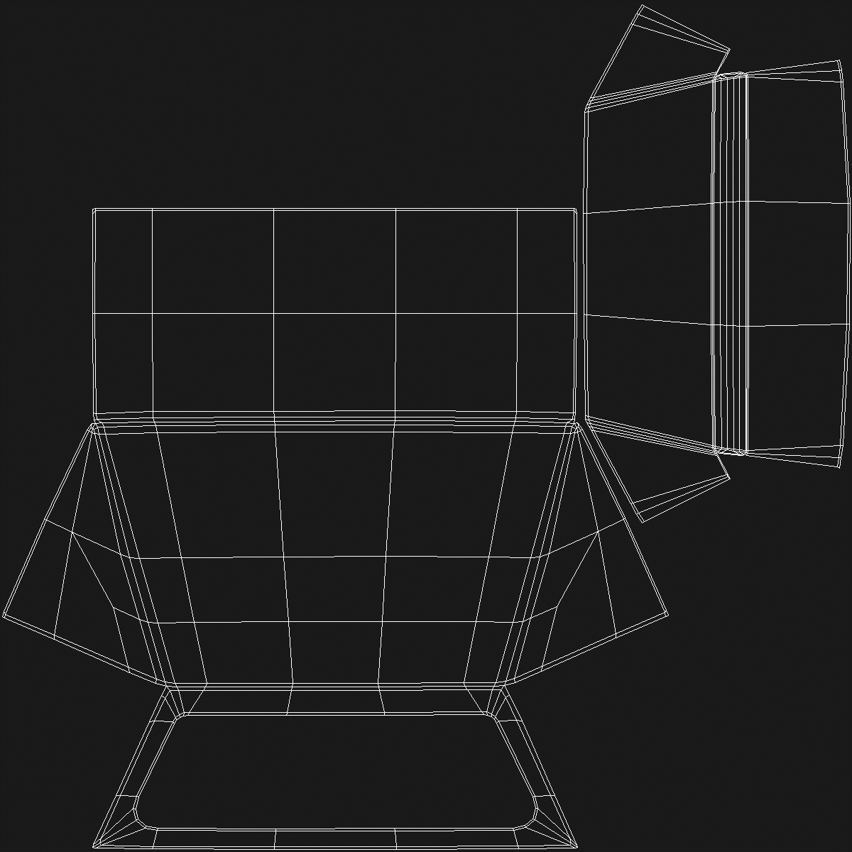 Kitchen Cabinet Handle Bin Pull Closed Black 3D model