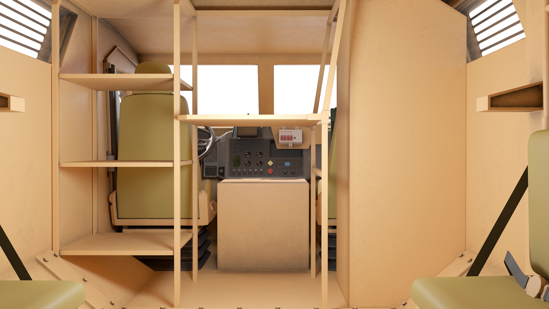 Military Armored Vehicle Sandy Rigged 3D