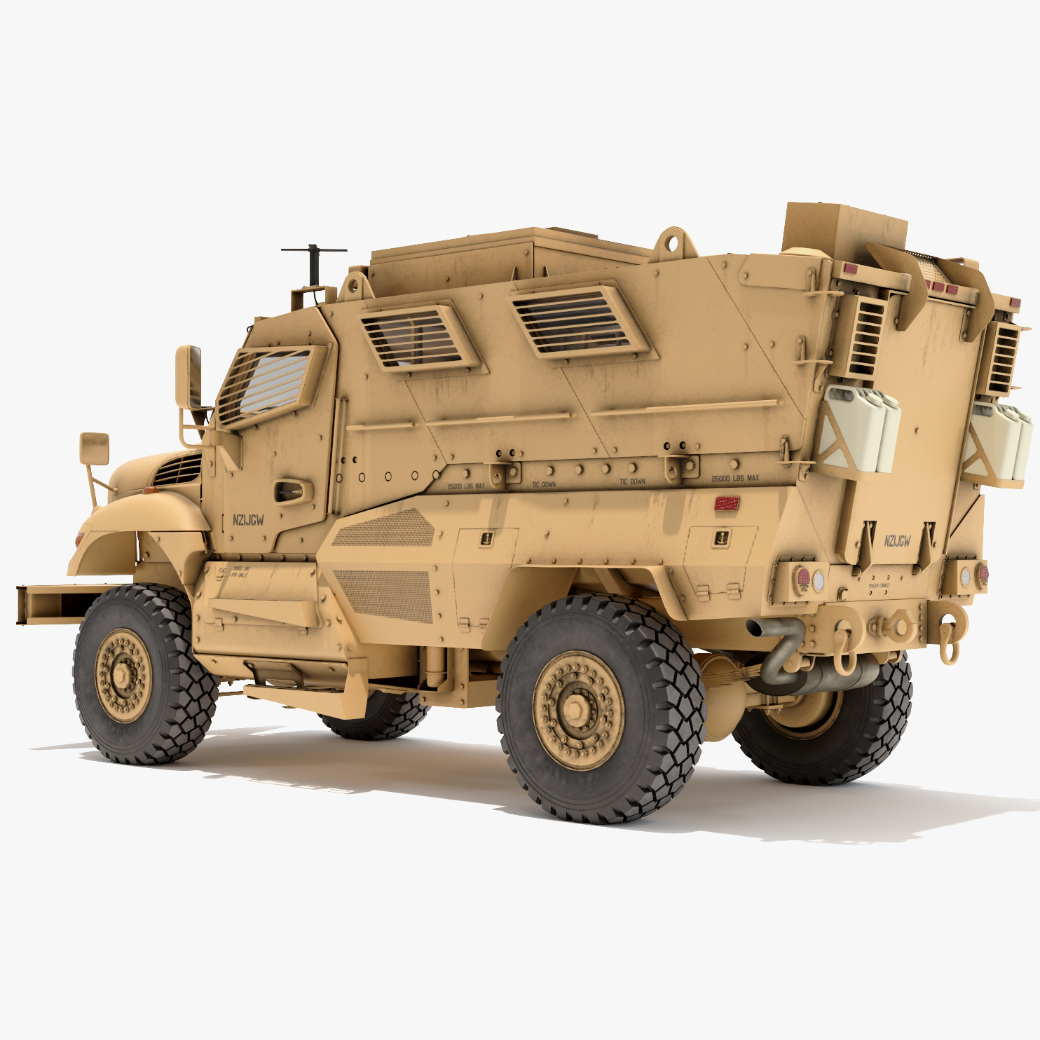 Military Armored Vehicle Sandy Rigged 3D