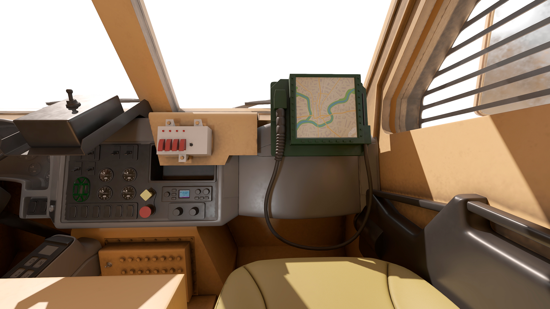 Military Armored Vehicle Sandy Rigged 3D