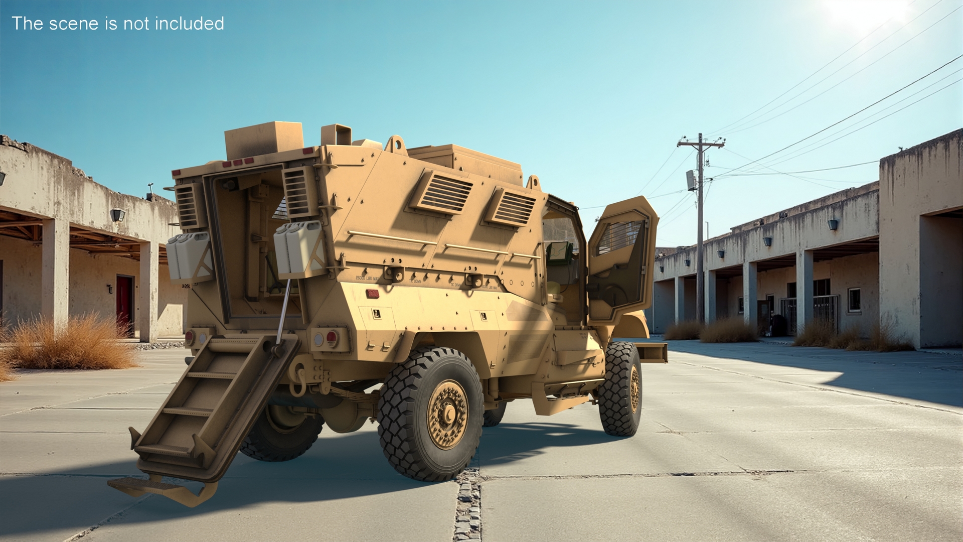Military Armored Vehicle Sandy Rigged 3D