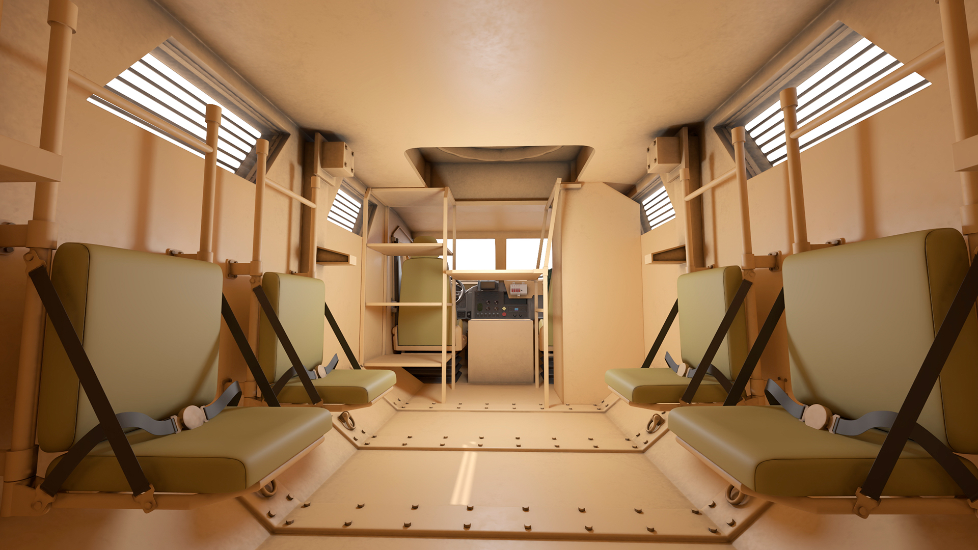 Military Armored Vehicle Sandy Rigged 3D