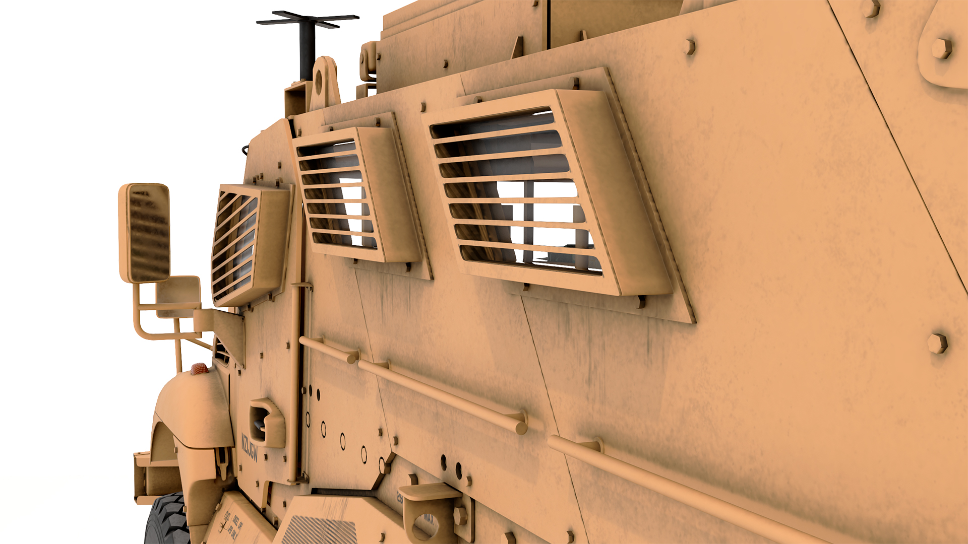 Military Armored Vehicle Sandy Rigged 3D