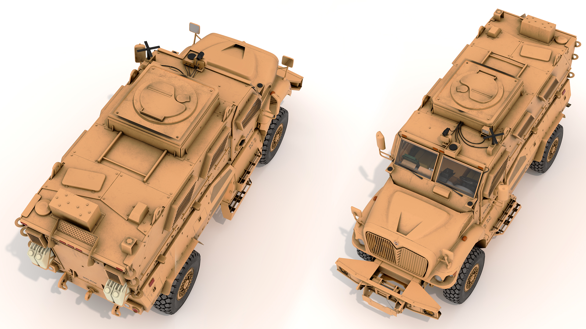 Military Armored Vehicle Sandy Rigged 3D