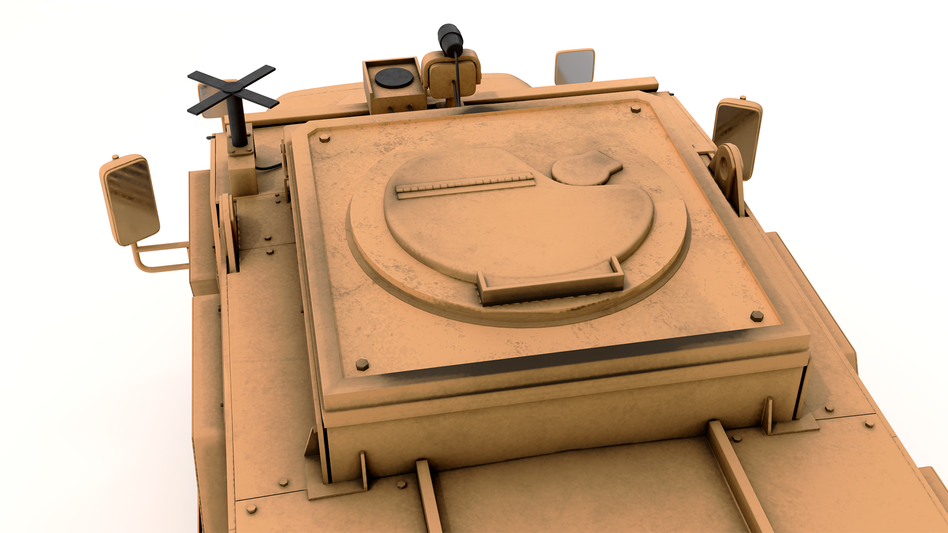 Military Armored Vehicle Sandy Rigged 3D