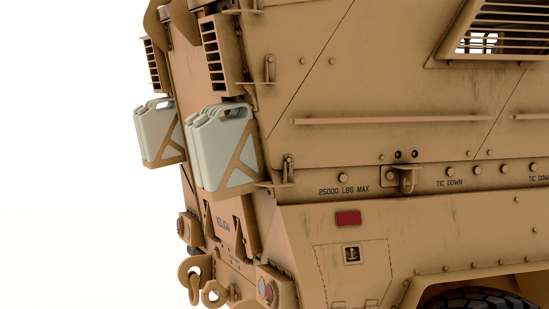 Military Armored Vehicle Sandy Rigged 3D