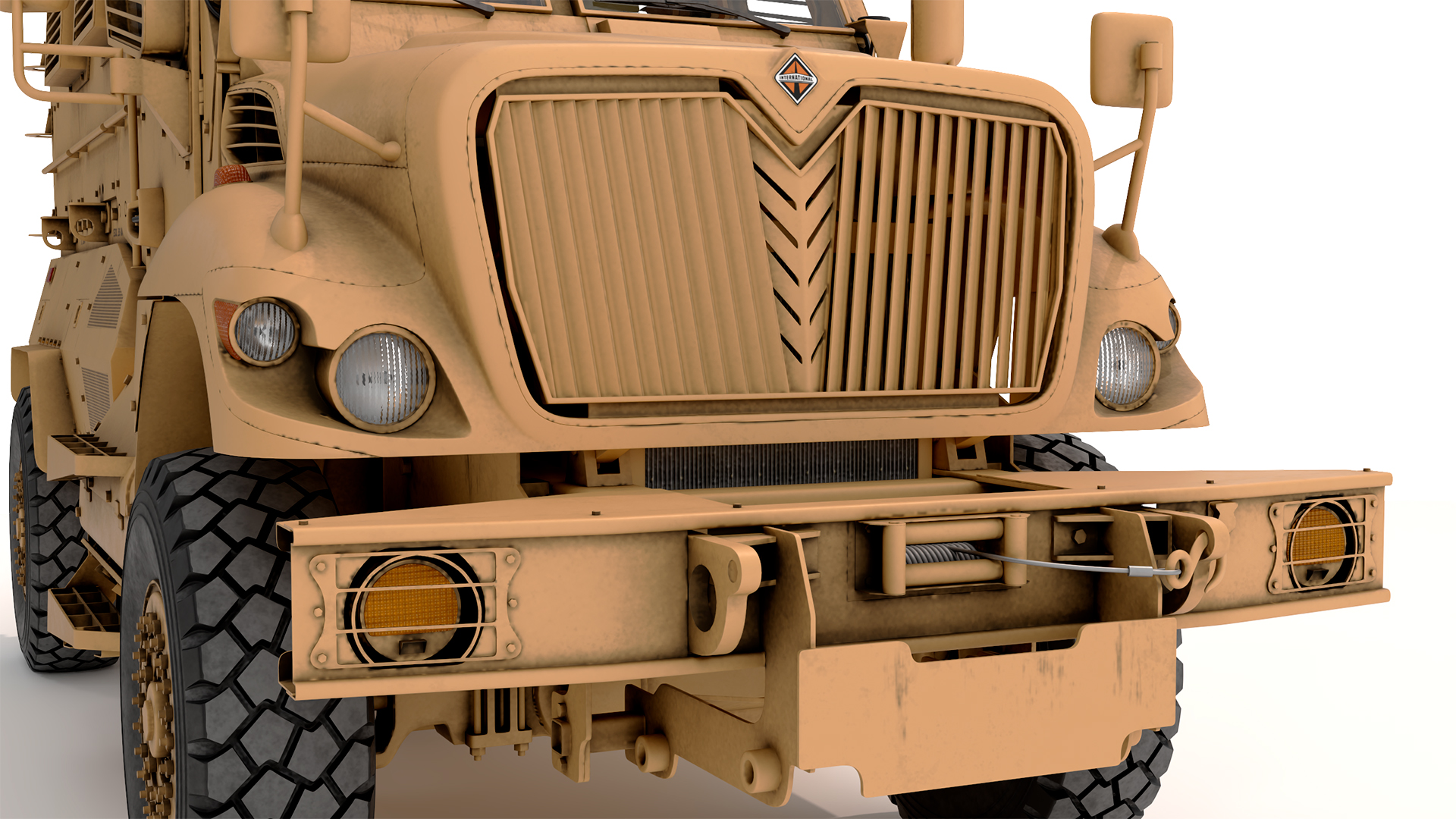 Military Armored Vehicle Sandy Rigged 3D