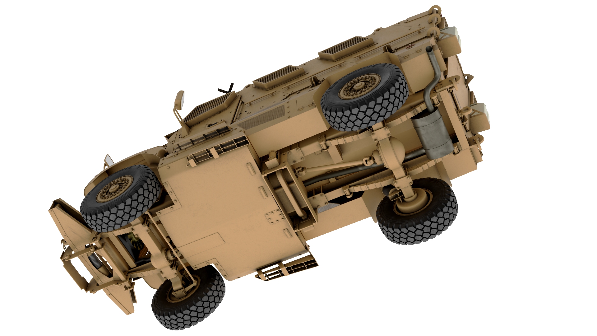 Military Armored Vehicle Sandy Rigged 3D