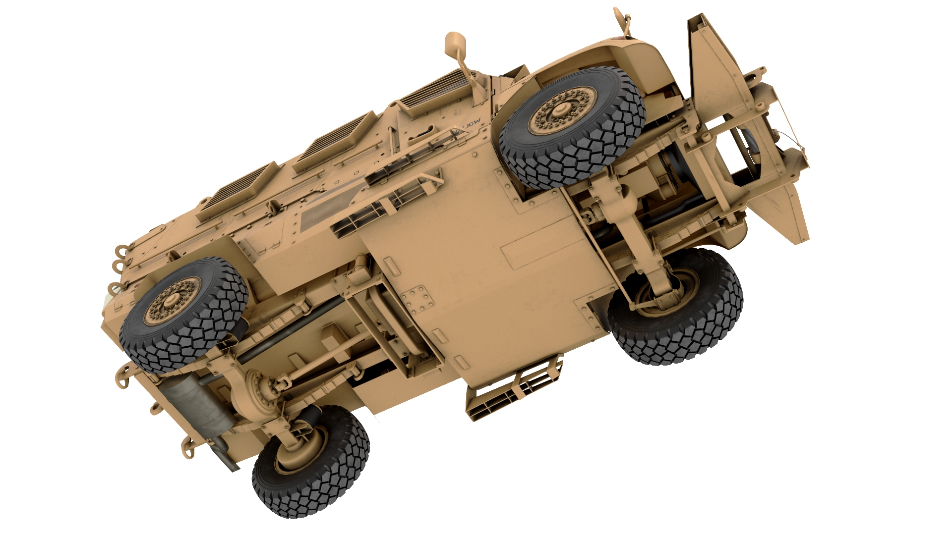 Military Armored Vehicle Sandy Rigged 3D