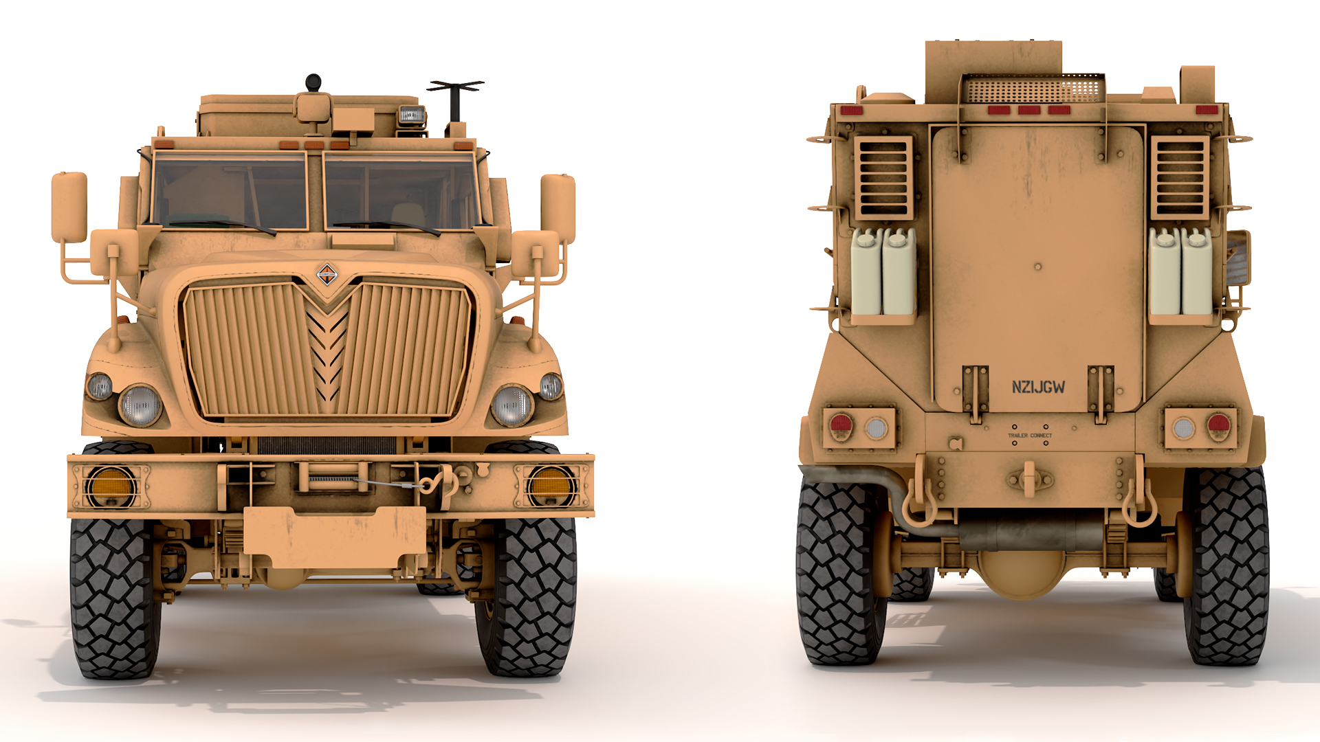 Military Armored Vehicle Sandy Rigged 3D
