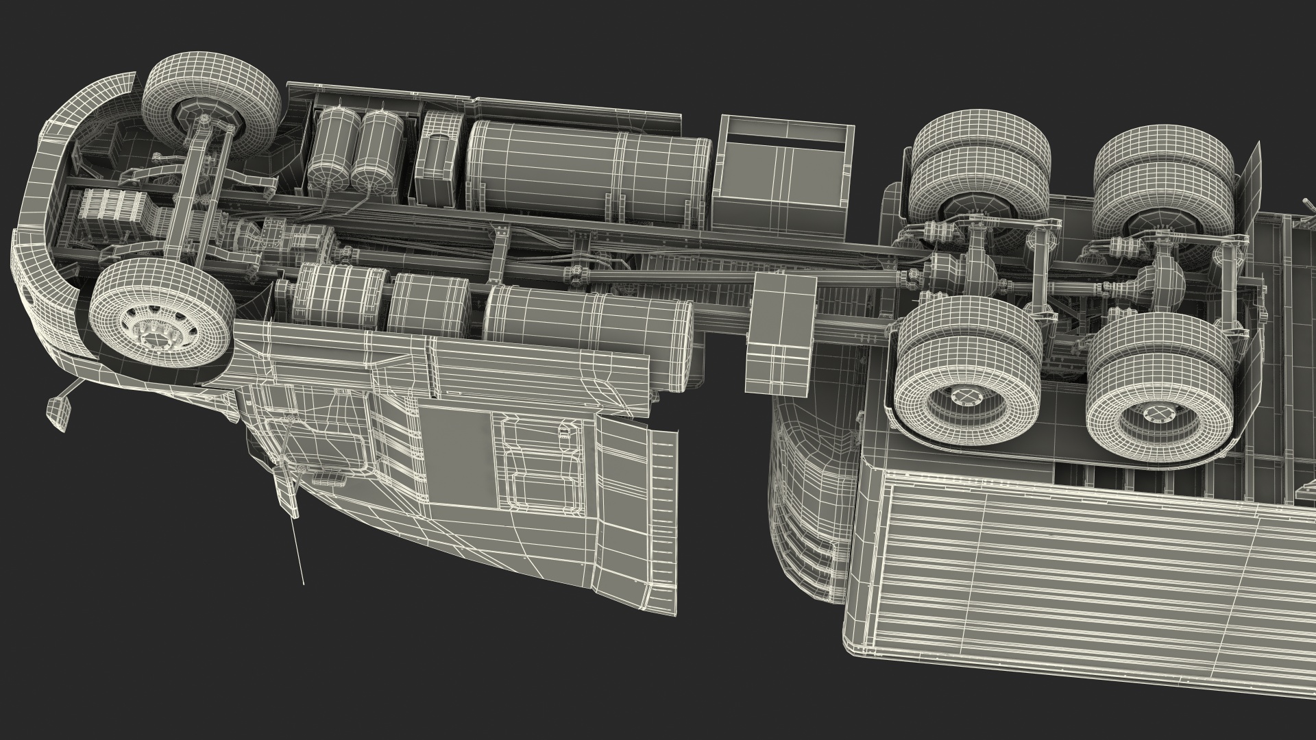 3D Mack Anthem Truck with Vanguard Reefer Trailer