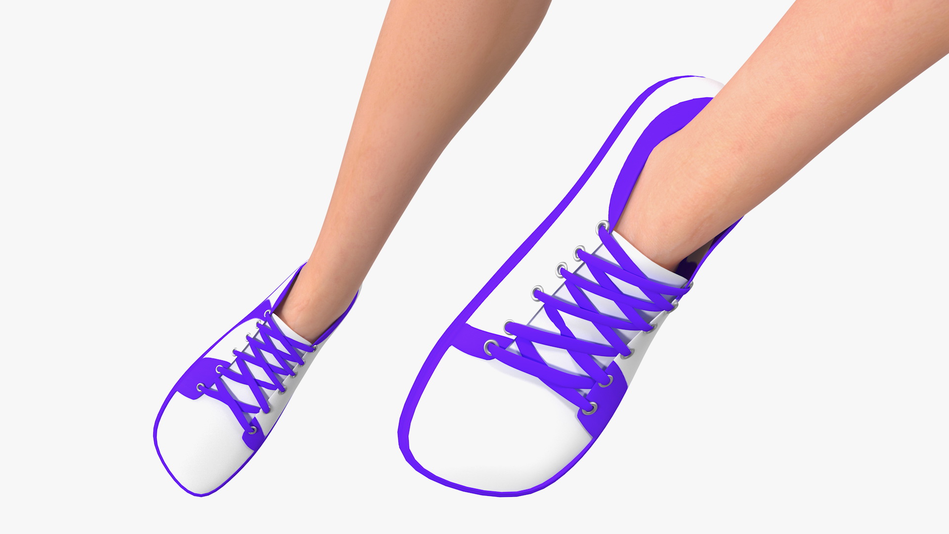 3D Cartoon Young Girl Doing Exercise model