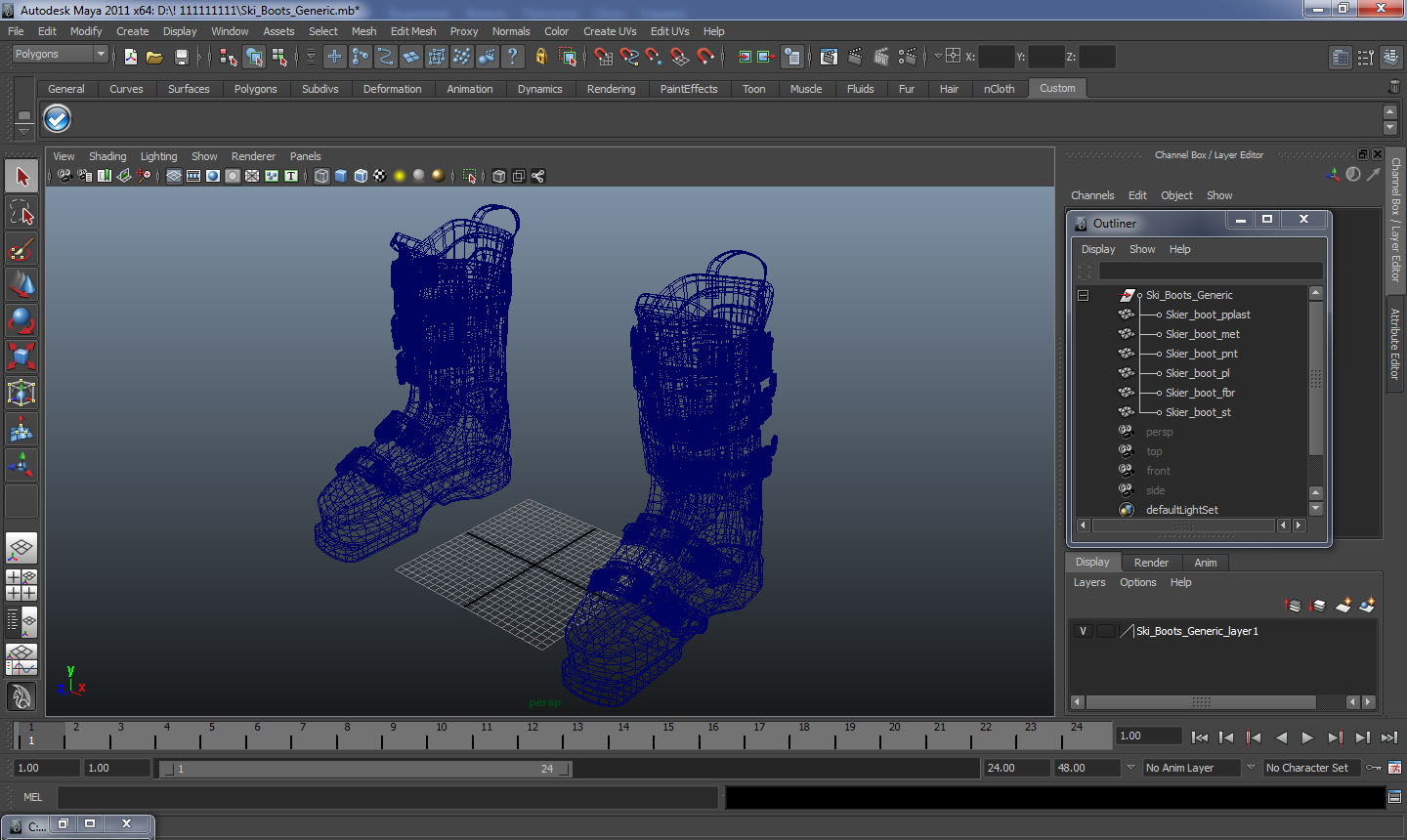 Ski Boots Generic 3D