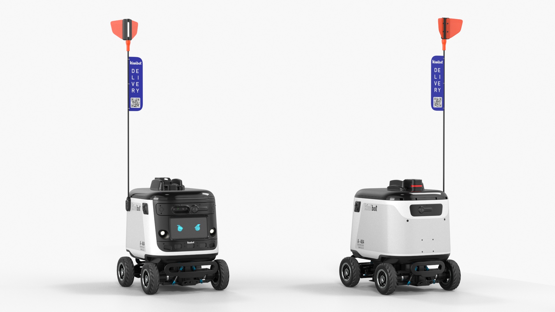 3D Delivery Robot Kiwibot White model