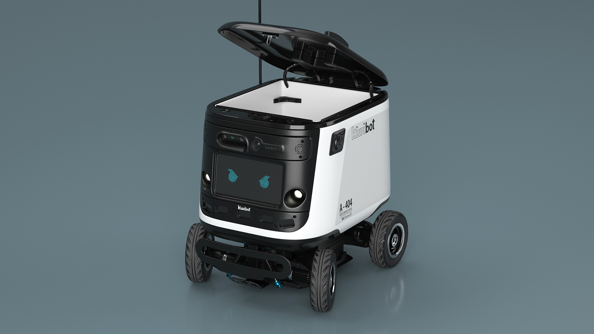 3D Delivery Robot Kiwibot White model