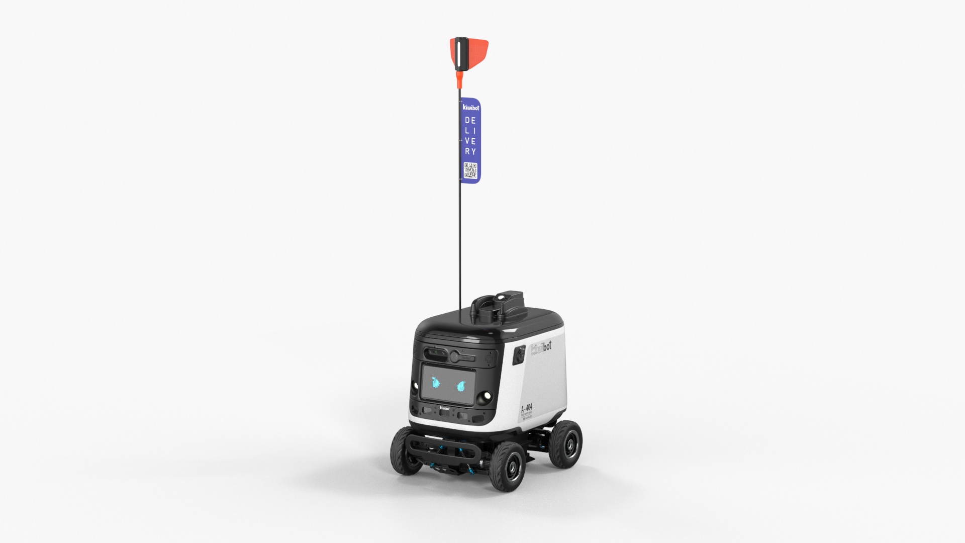 3D Delivery Robot Kiwibot White model