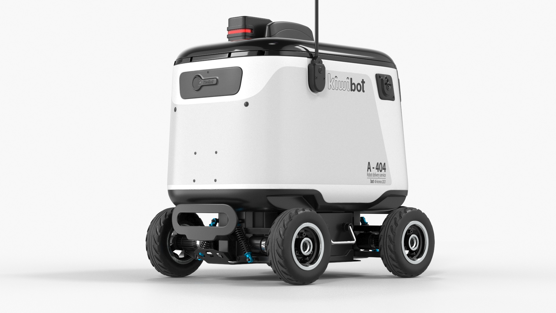 3D Delivery Robot Kiwibot White model