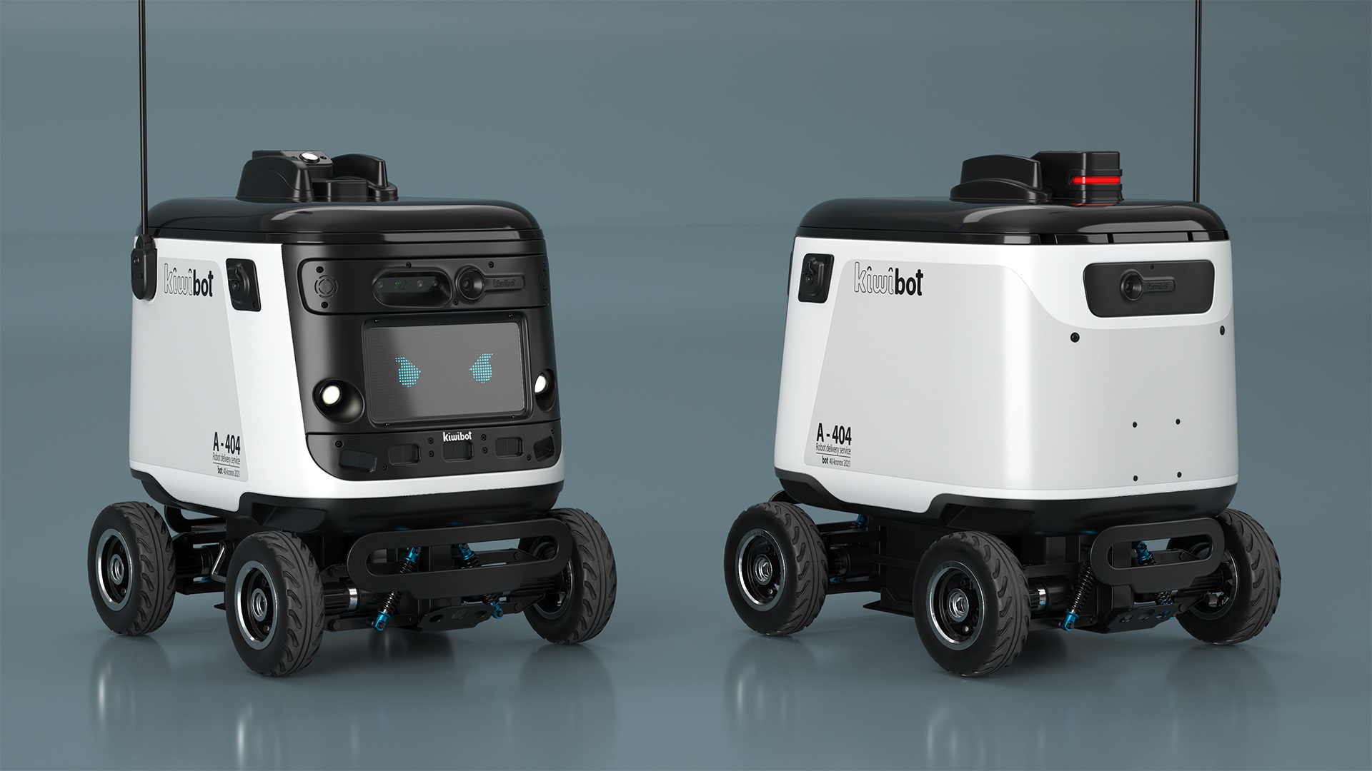 3D Delivery Robot Kiwibot White model