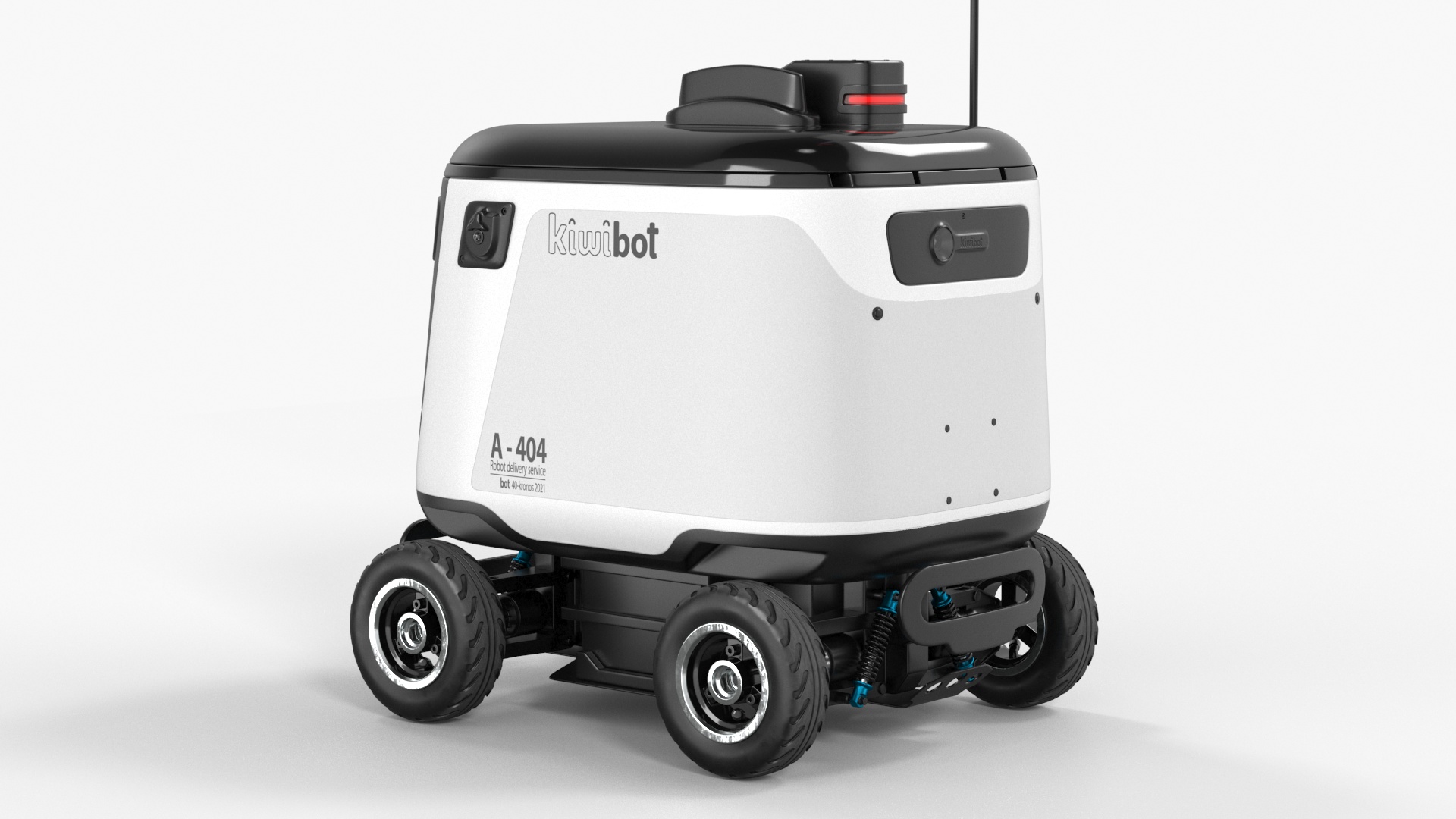 3D Delivery Robot Kiwibot White model