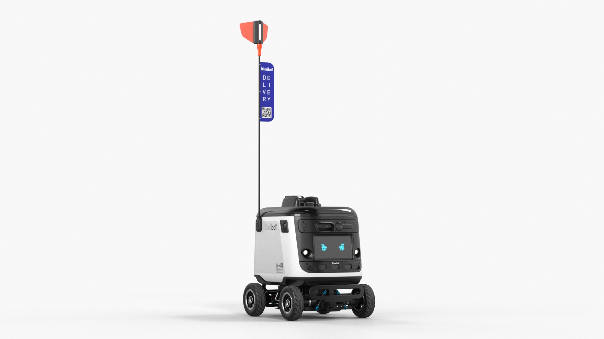 3D Delivery Robot Kiwibot White model