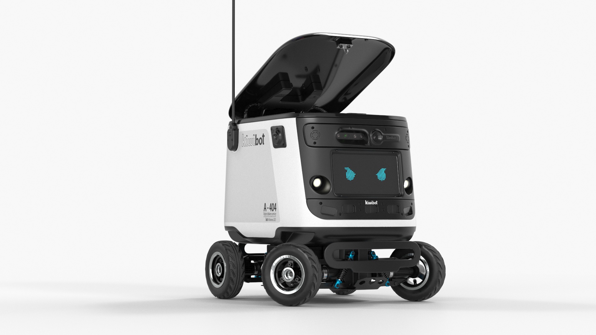 3D Delivery Robot Kiwibot White model