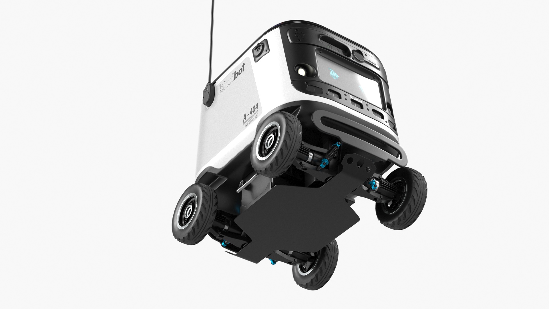 3D Delivery Robot Kiwibot White model