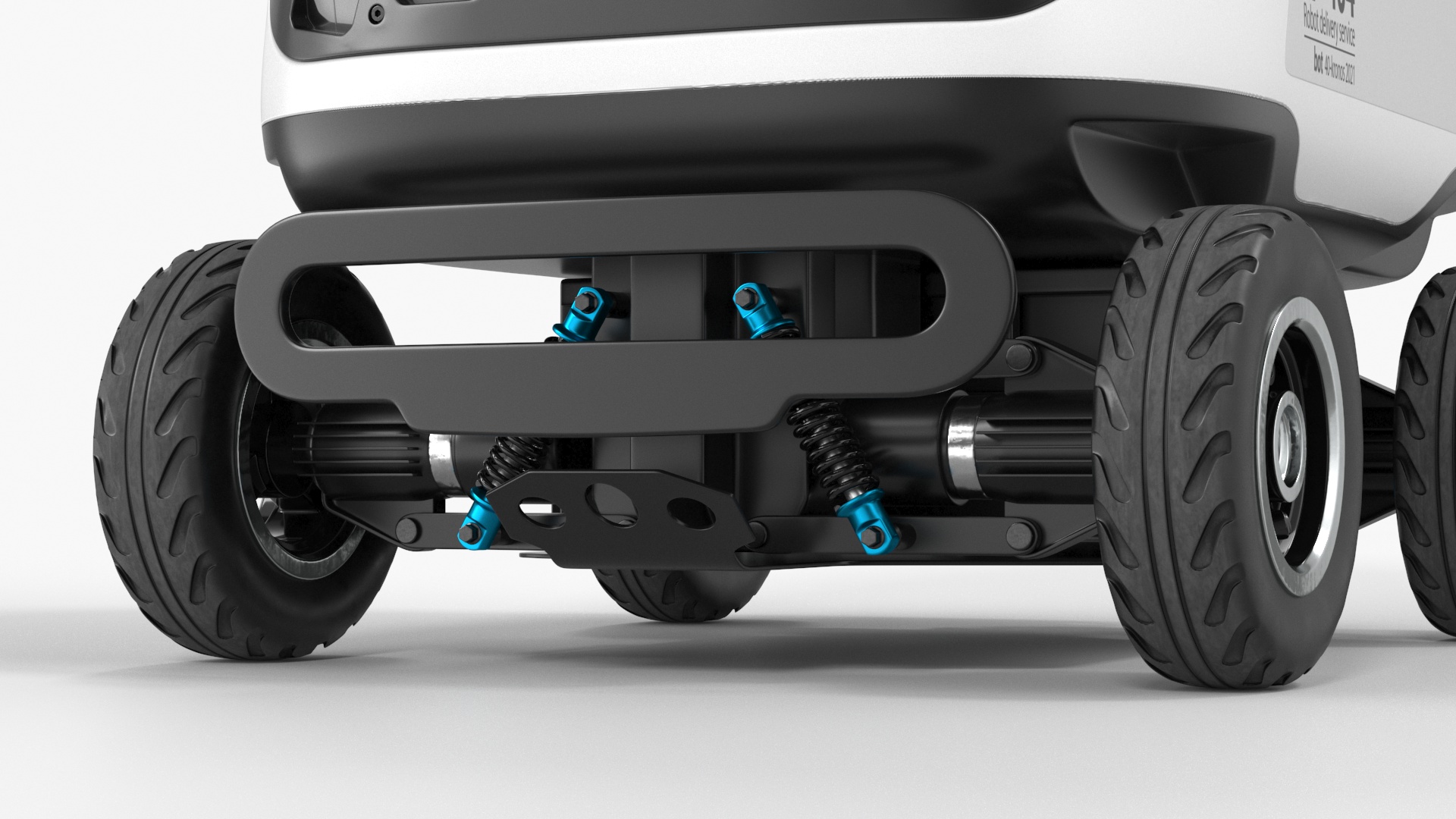 3D Delivery Robot Kiwibot White model