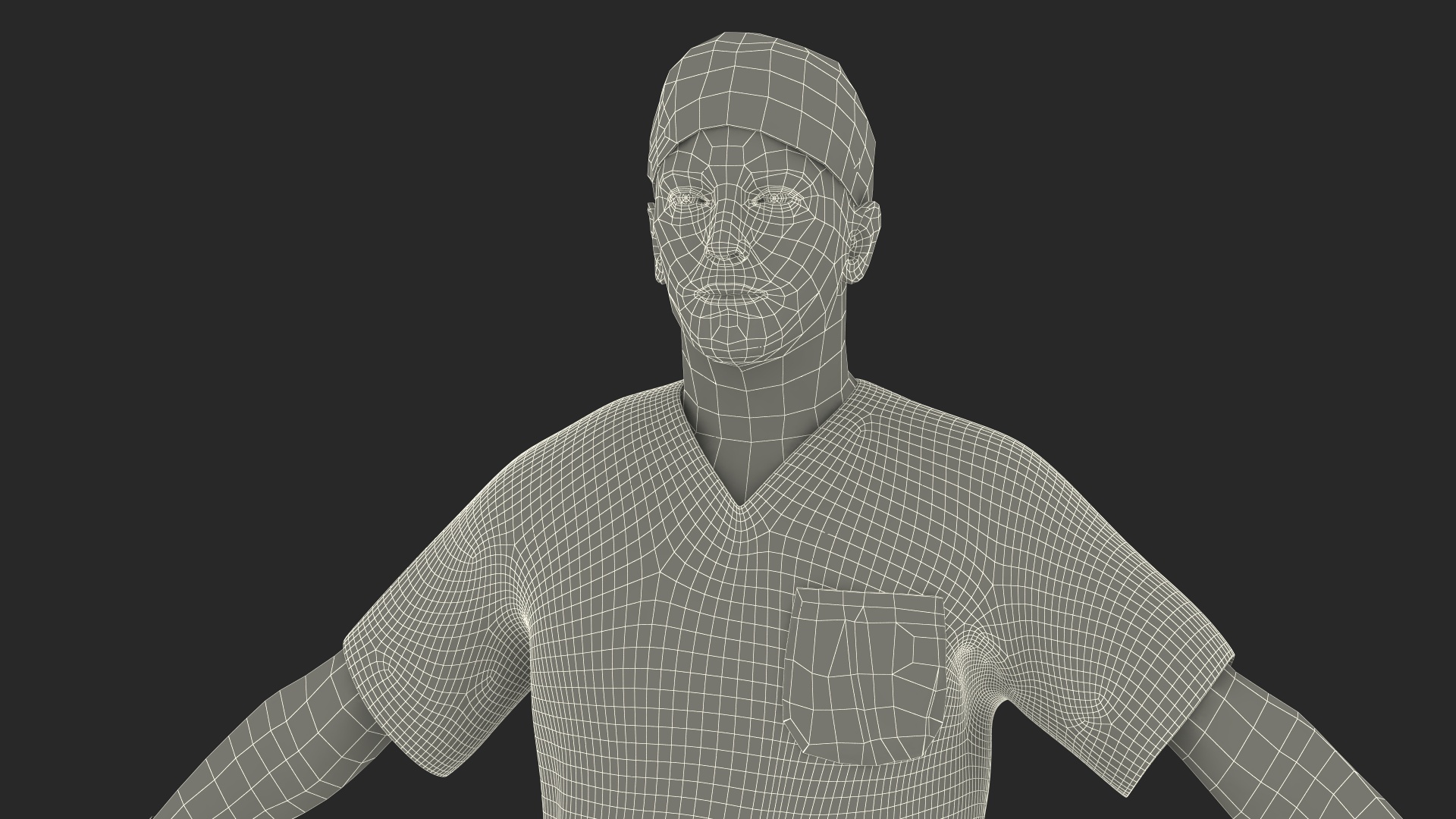Male Doctor wearing Gloves Rigged for Maya 3D