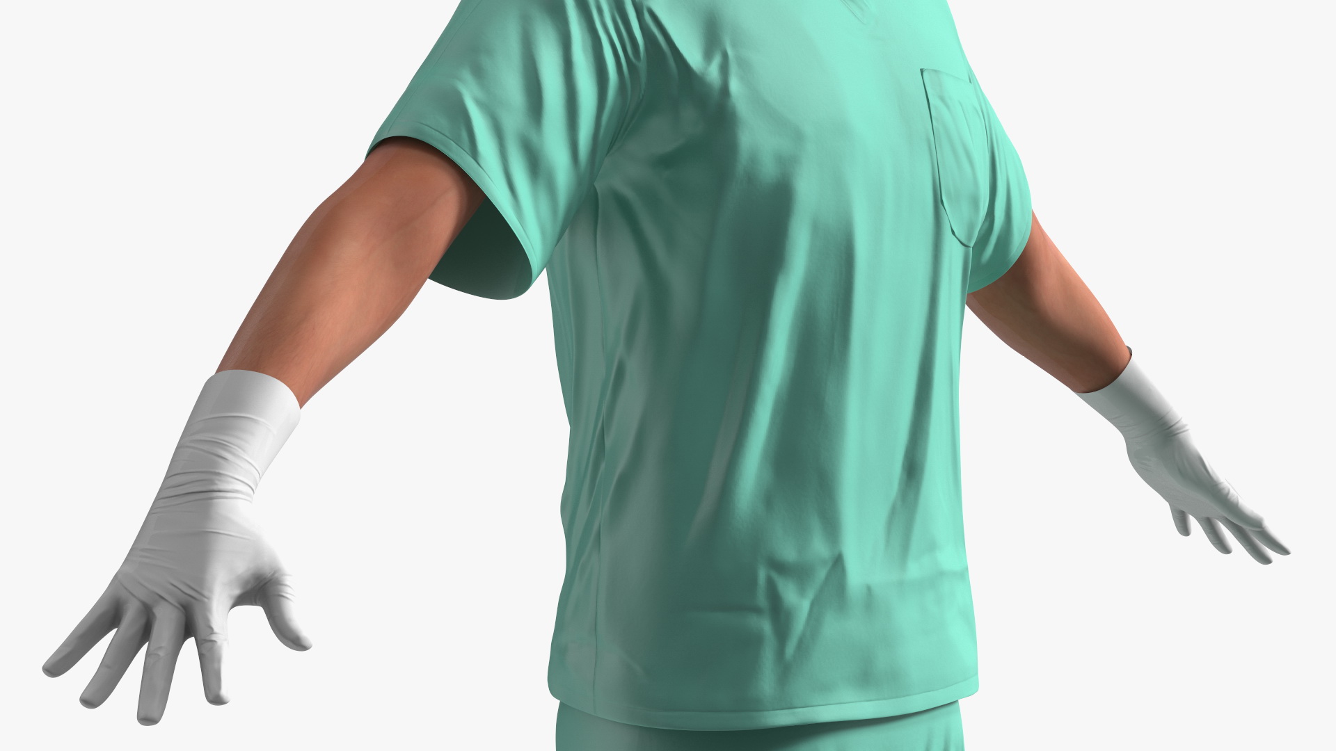 Male Doctor wearing Gloves Rigged for Maya 3D