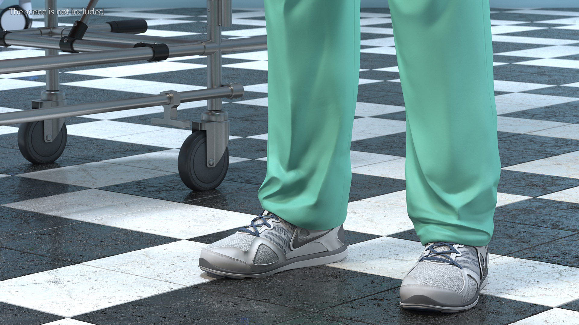 Male Doctor wearing Gloves Rigged for Maya 3D