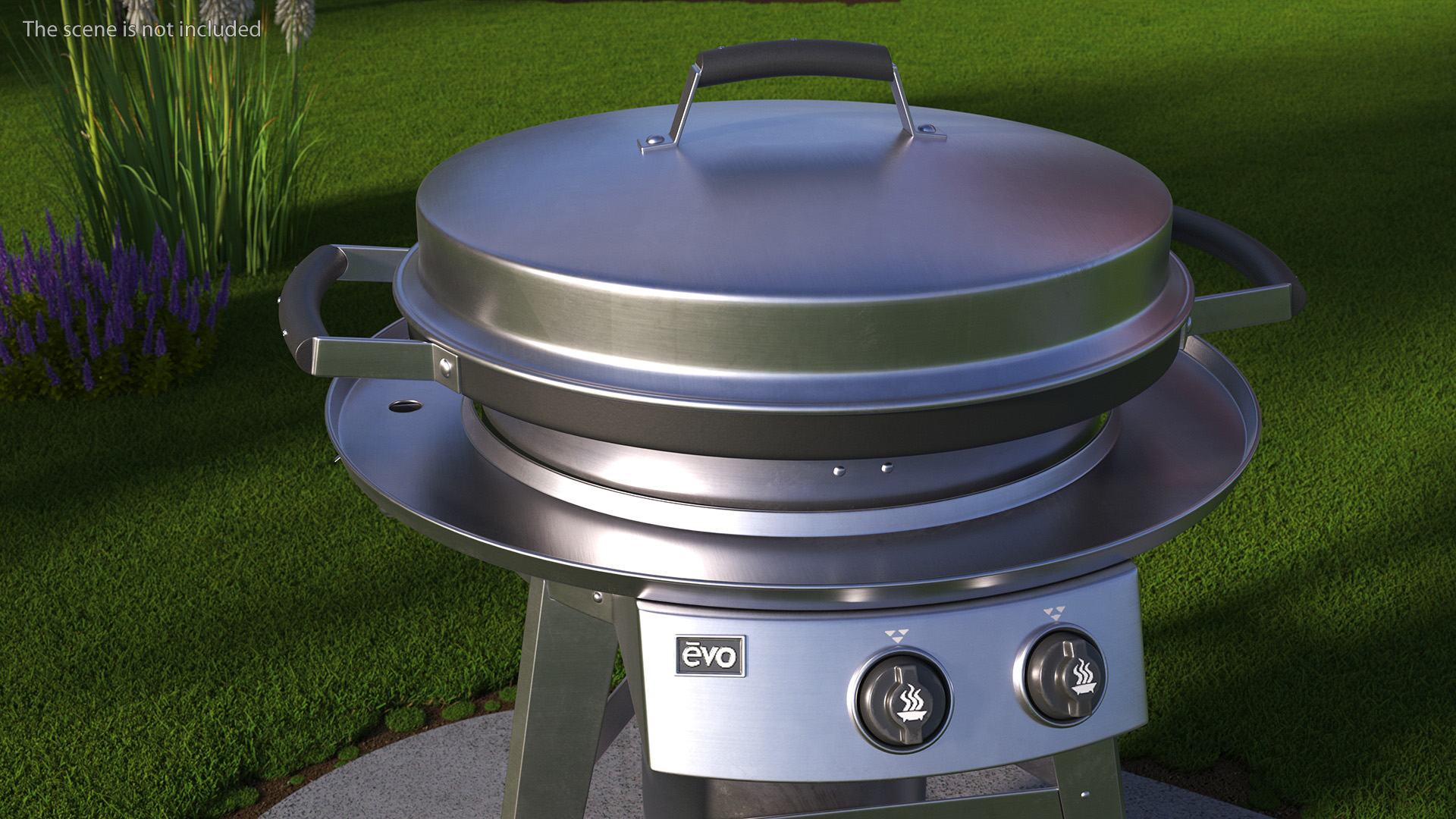 Evo Residential Professional Wheeled Cart Griddle 3D model