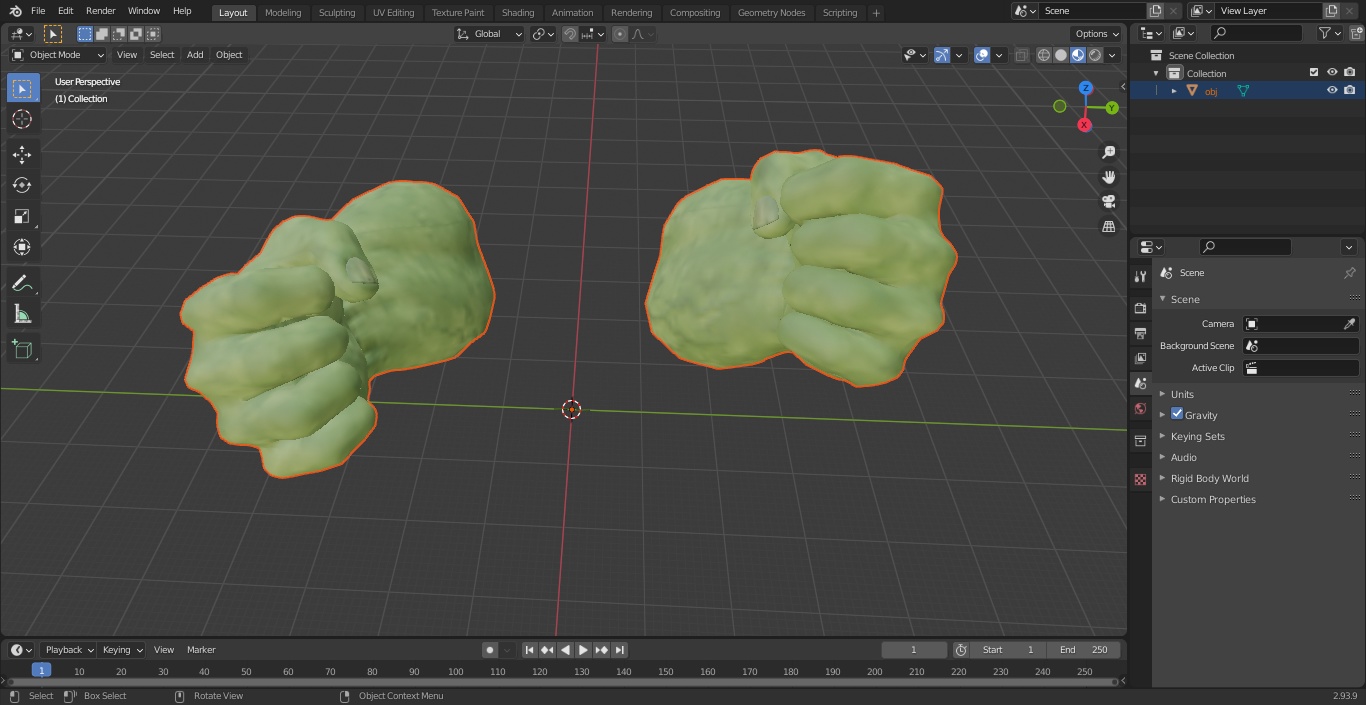 3D model Hulk Hands Fist