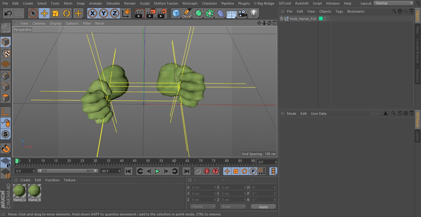 3D model Hulk Hands Fist