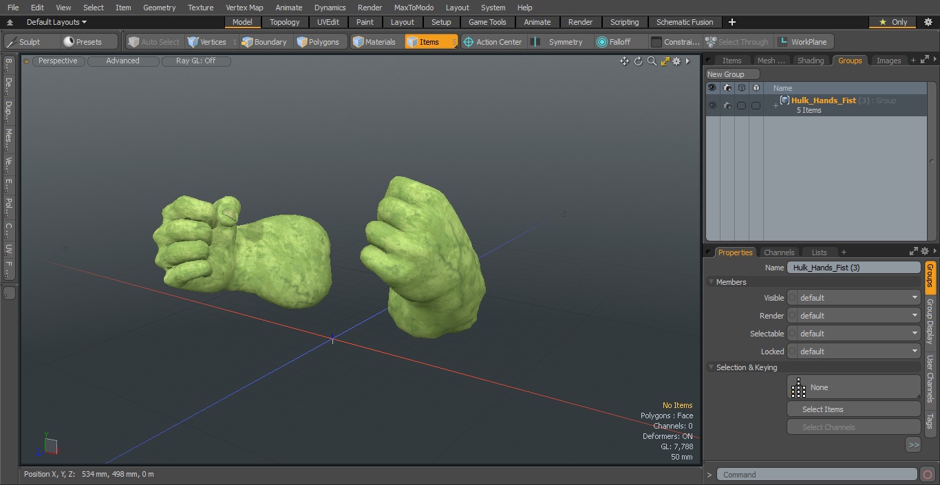 3D model Hulk Hands Fist