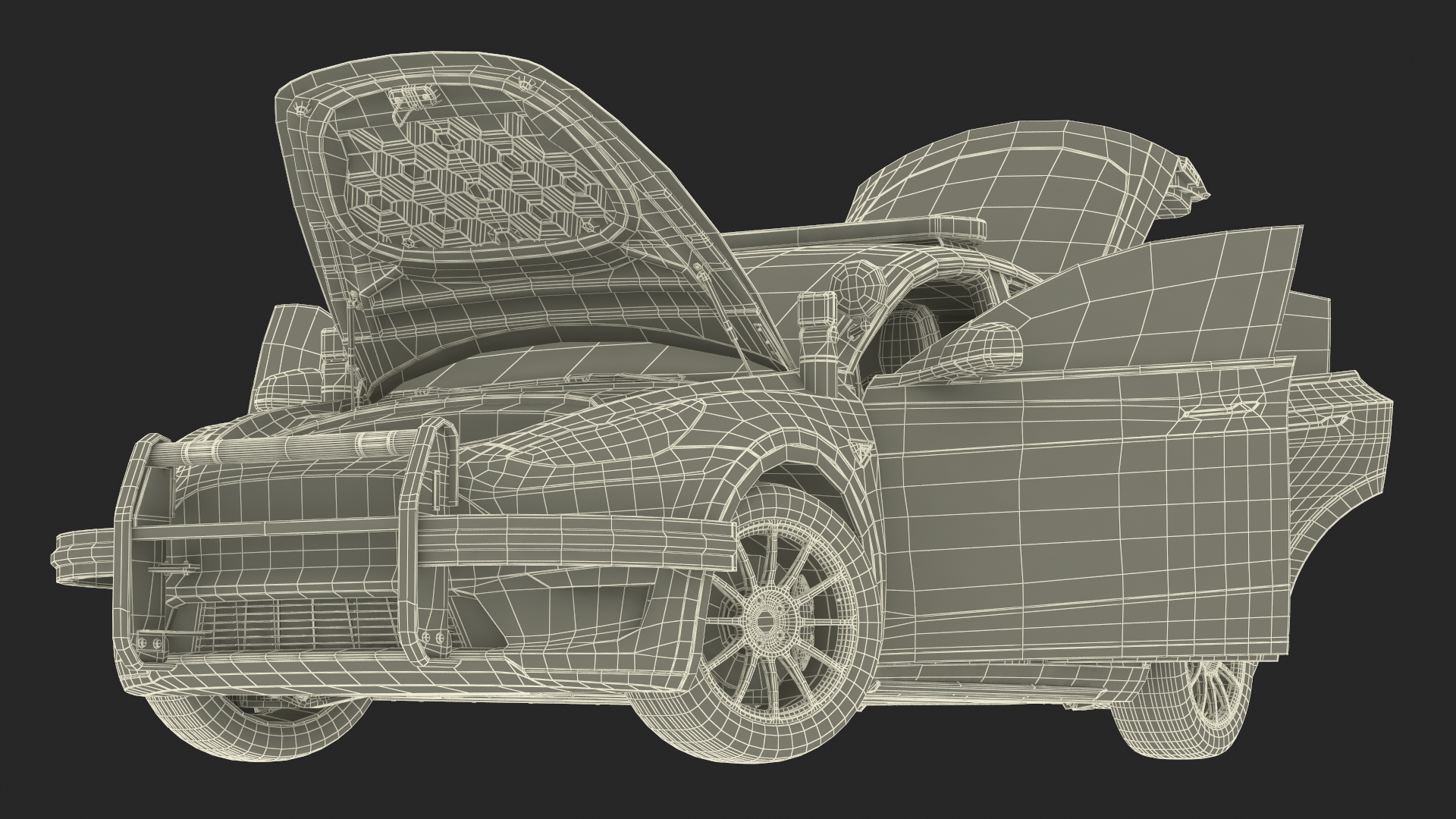 3D Police Tesla Model Y Rigged for Cinema 4D