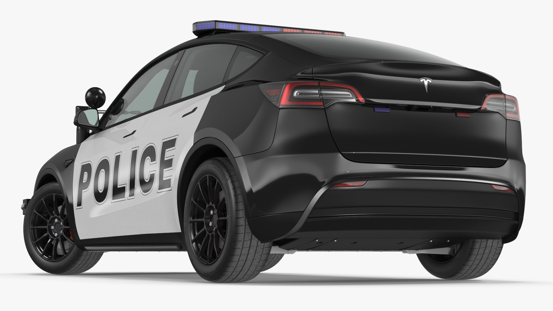 3D Police Tesla Model Y Rigged for Cinema 4D